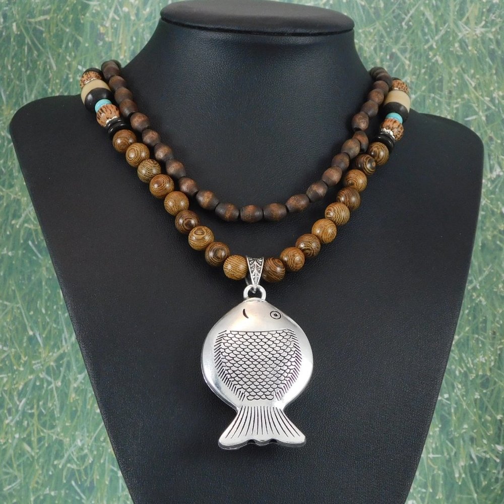 Long Mala Bead Necklace Boho Spiritual Jewelry